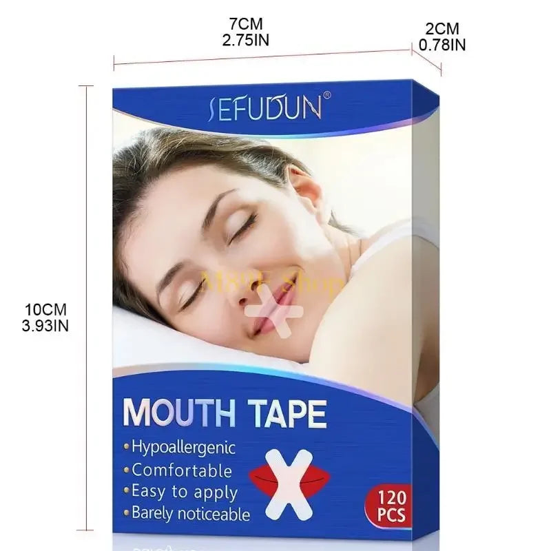 120PCS sleeping mouth tapeAdult Night Sleep Anti snore Improve Nose better Breathing Patch Mouth Correction Orthosis Tape SMZH09