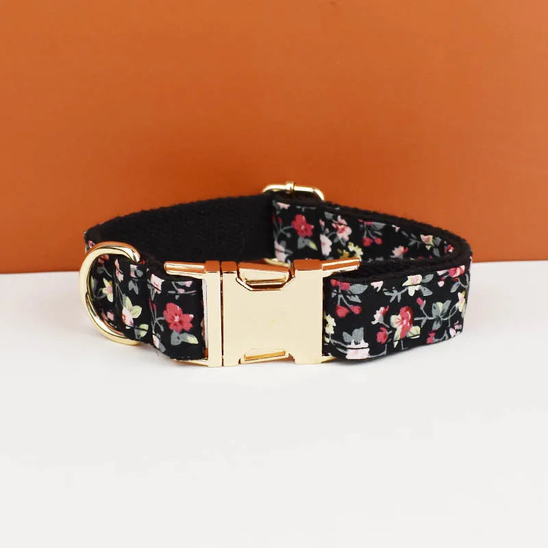 pets accessories dog collar leash harness set dog collar bow tie Printed pet products personalized luxury tactical dog collars