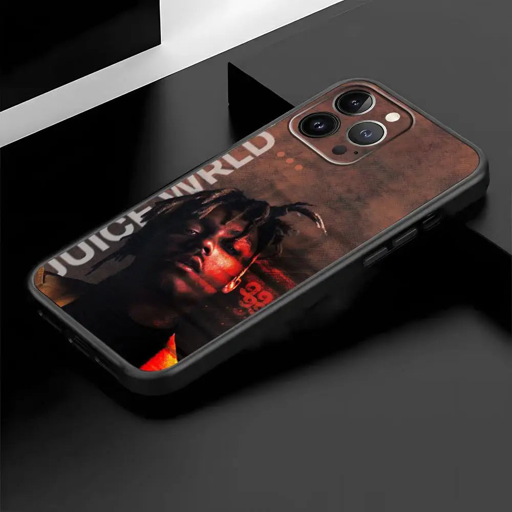 Juice cool 999 wrld fashion design ins Phone Case For iPhone 16 16e 15 14 13 12 11 Plus Mini Pro Max Soft black Shockproof Cover