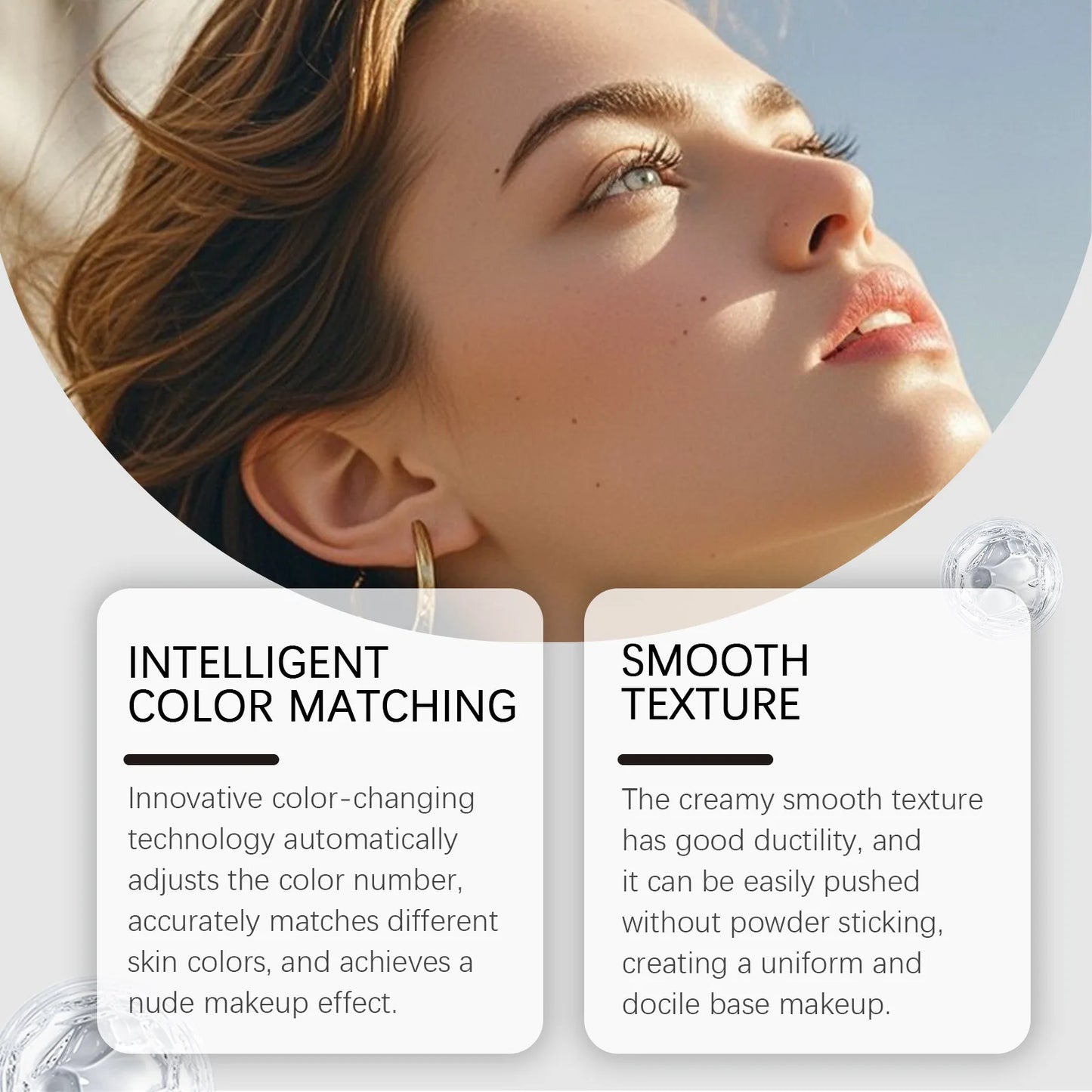 Dual-Action Color-Changing Foundation Stick - Skin-Nourishing, Lightweight Matte Finish, All-in-One Portable Makeup Stick
