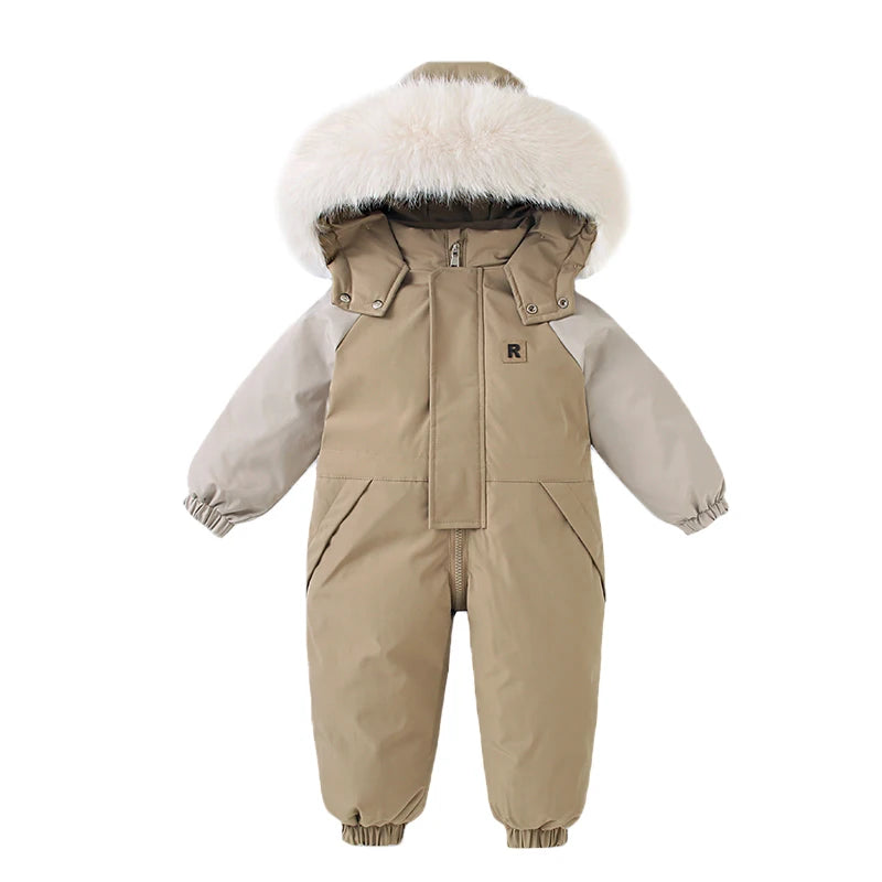 Baby Winter Jumpsuit Warm Baby Ski Suit New Fashion Children Clothing Set Waterproof Kids Girls Snowsuit Thicken Boys Overalls