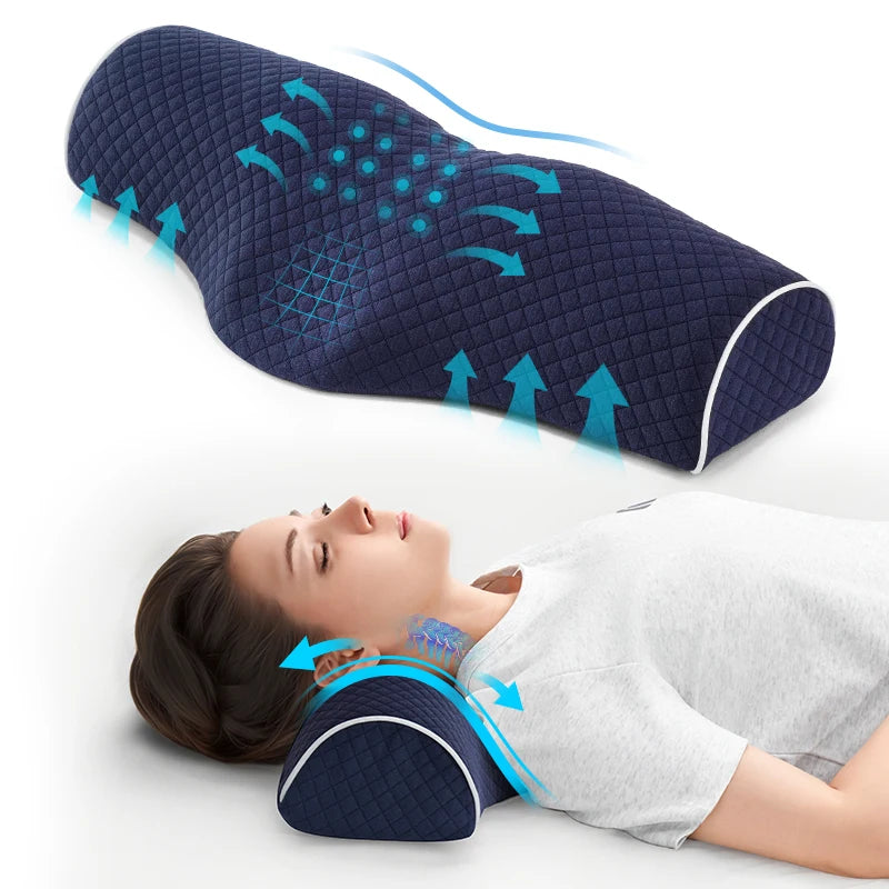 Relieve Neck Discomfort Cervical Sleeping Pillow, Orthopedic Neck Pillow, Breathable Washable, Ideal for Every Sleeper