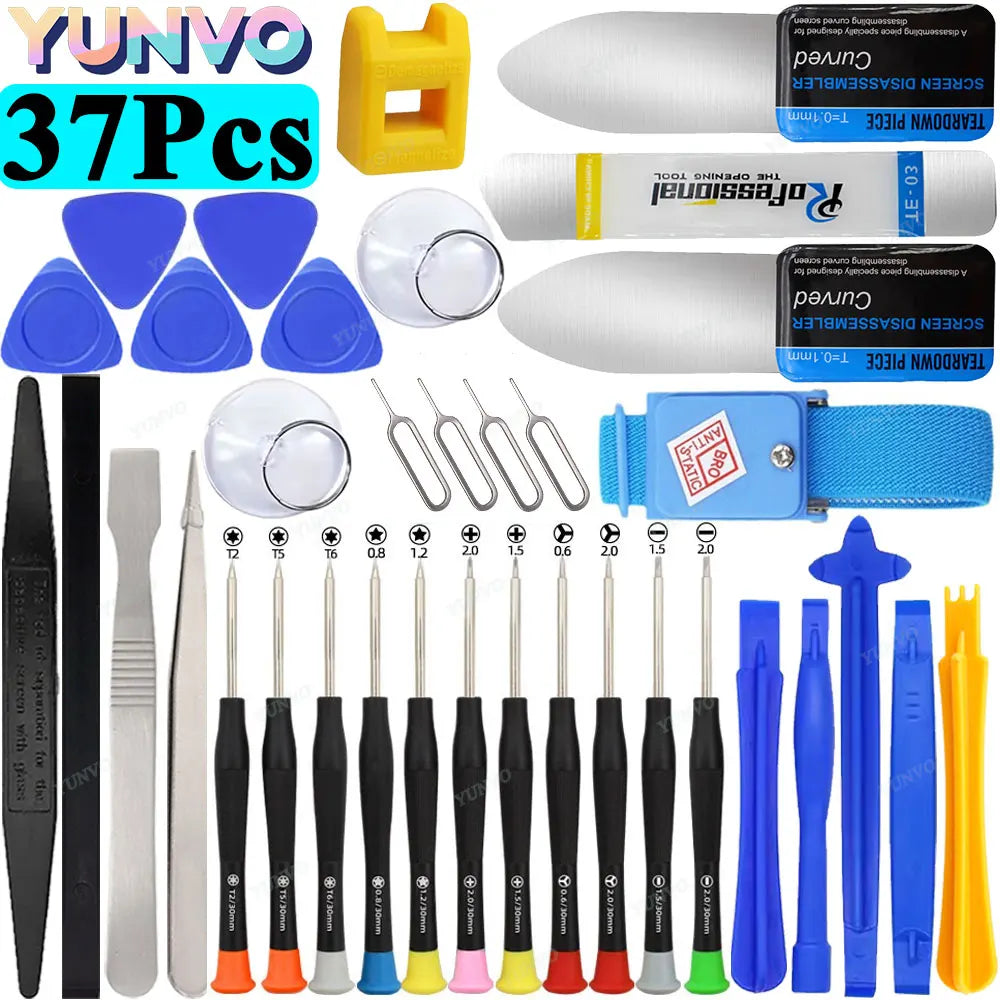 Mobile Phone Repair Screwdriver Set, Tablet & Phone Disassembly Tools for Screen Opening, Battery Removal & Dust Cleaning