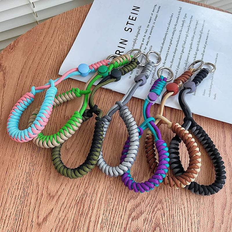 Short Mobile Phone Lanyard Anti-Loss Wrist Strap Hand-Woven Keychain Car Pendant Bag Pendant Wristband