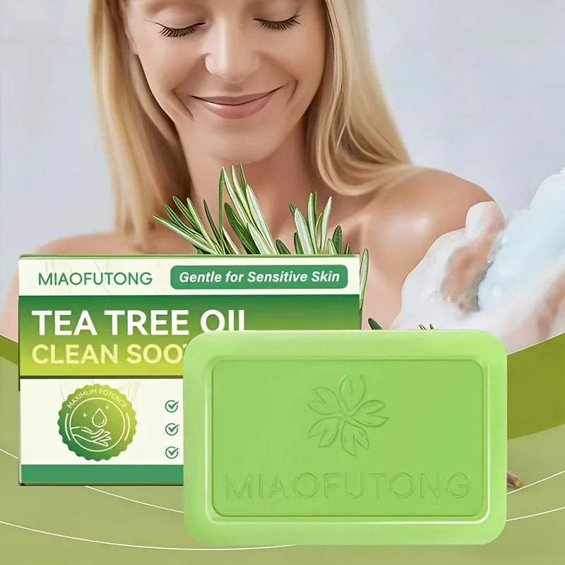 Tea Tree Essential Oil Handmade Soap, Gentle and Clean for Face Washing and Bathing, Full Body Bathing