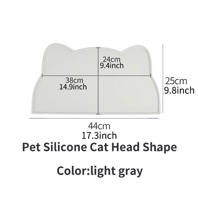 1pc, Pet Placemats, Cat Silicone Placemats for Feeding, Easy to Clean, Anti-Slip, Raised Edges, Suitable for Both Cats and Dogs