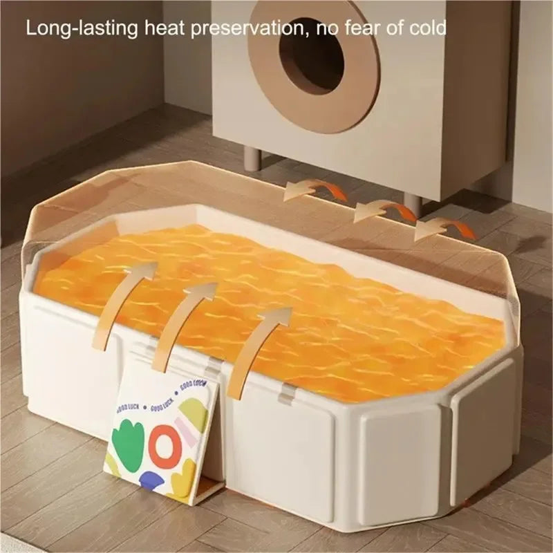 Durable Baby Bathtub Foldable Infant Bath Basin Thickened Large Portable Hot Tub with Shower Function for Home Travel Car Use