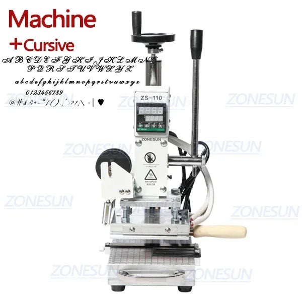 ZONESUN ZS110 Hot Foil Stamping Bronzing Embossing Machine Slideable Workbench Digital Leather PVC Paper Heat Press Machine