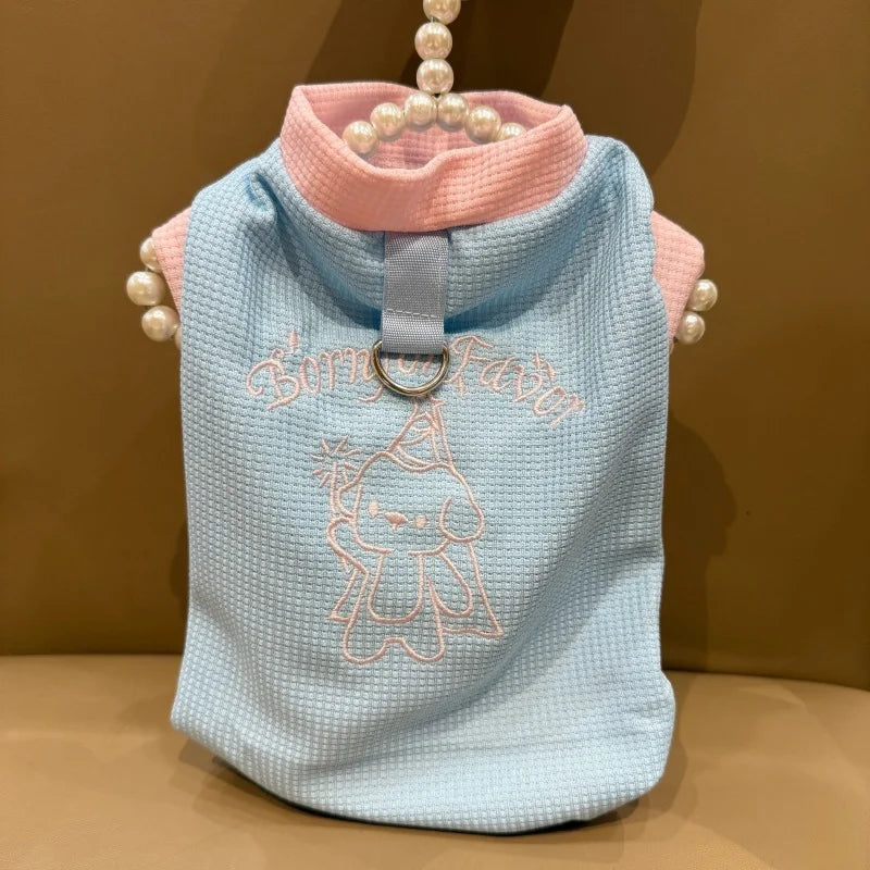 Fashion Flower Puppy Clothes Warm Small Dogs Coat Jacket Autumn Winter Pet Dog Clothes Plush Dog Vest Pet Appeal