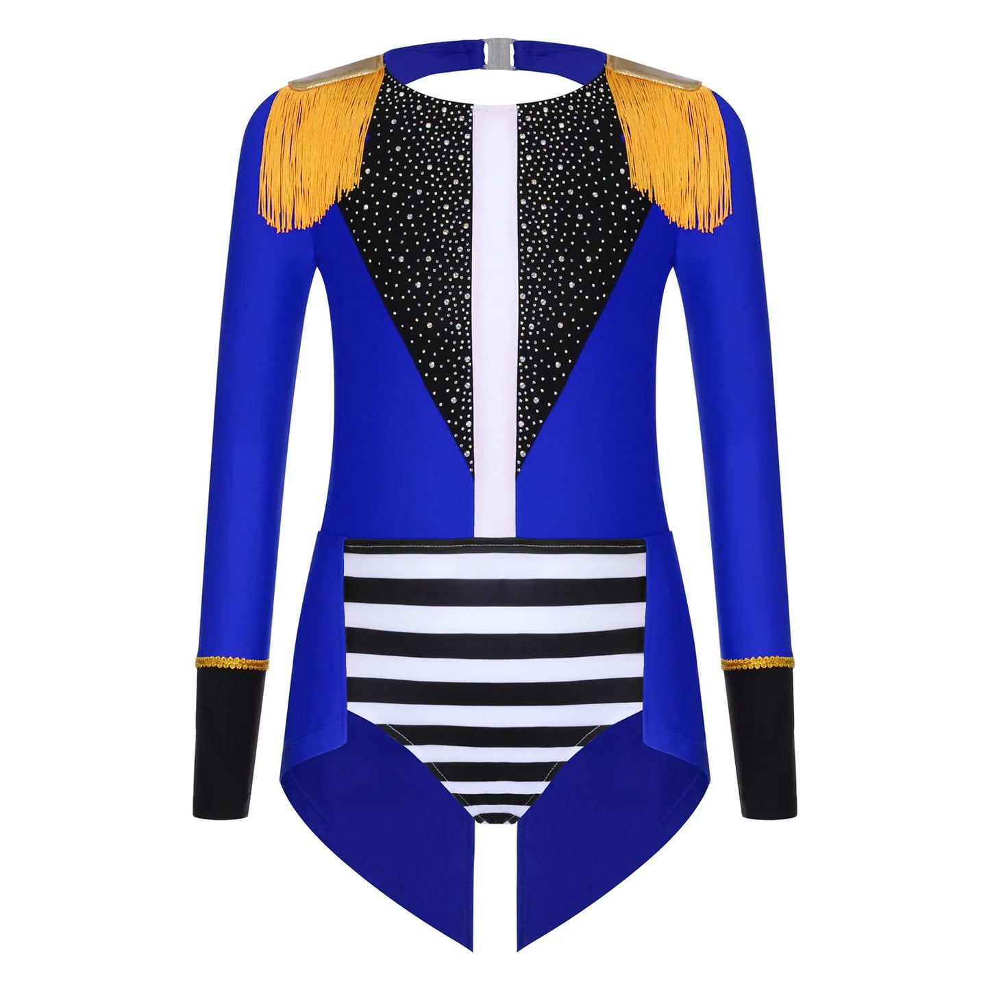 Halloween Costume Romper Circus Ringmaster Cosplay Carnival Party Shiny Sequins Leotard Dress Drum Majorette Magician Dress Up