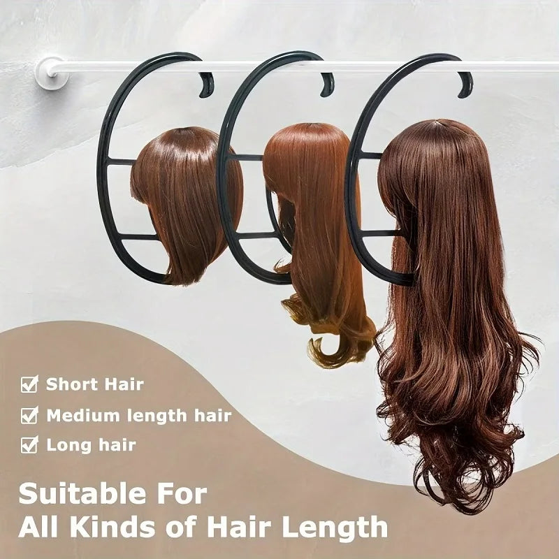 Wig Hangers Plastic Collapsible Display Wig Drying Holder Portable Hanging Wig Stand Rack for Multiple Hats Wigs