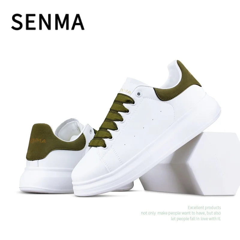 SENMA Luxury Design Sneakers For Men 2025 White Board-shoe Soft Women Walking Shoes Running Shoes Couples Sneakers Tennis shoes