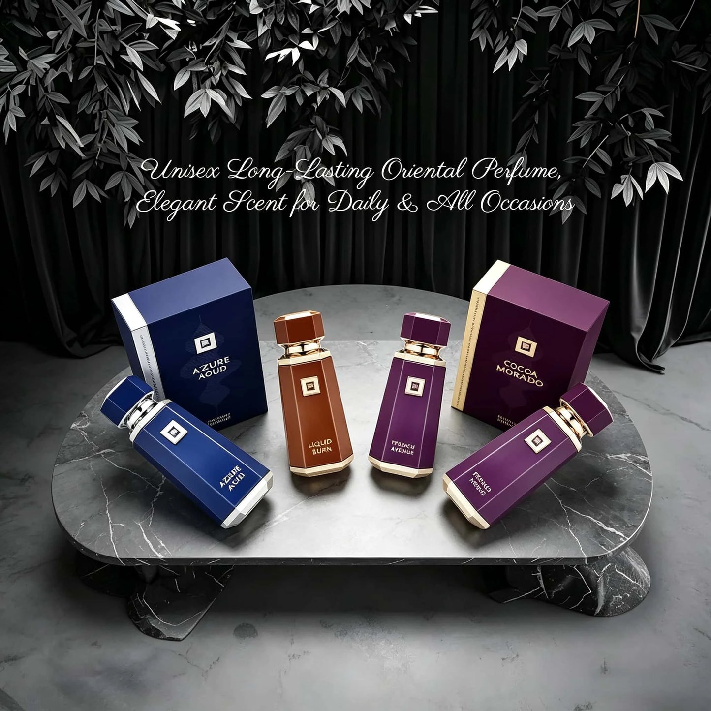 Arab Long Lasting Eau de Parfum Liquid Brun Cocoa Morado Azzure Aoud French Avenue Woody Spicy Vanilla Scent for Men
