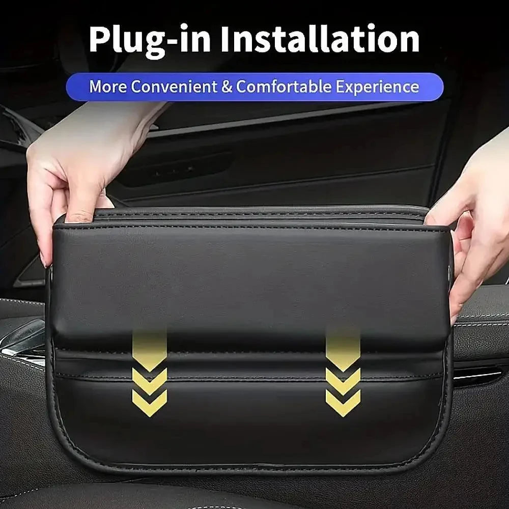 Car Seat Gap Organizer Universal PU Leather Console Side Pocket Auto Crevice Filler Storage Box Interior Accessories
