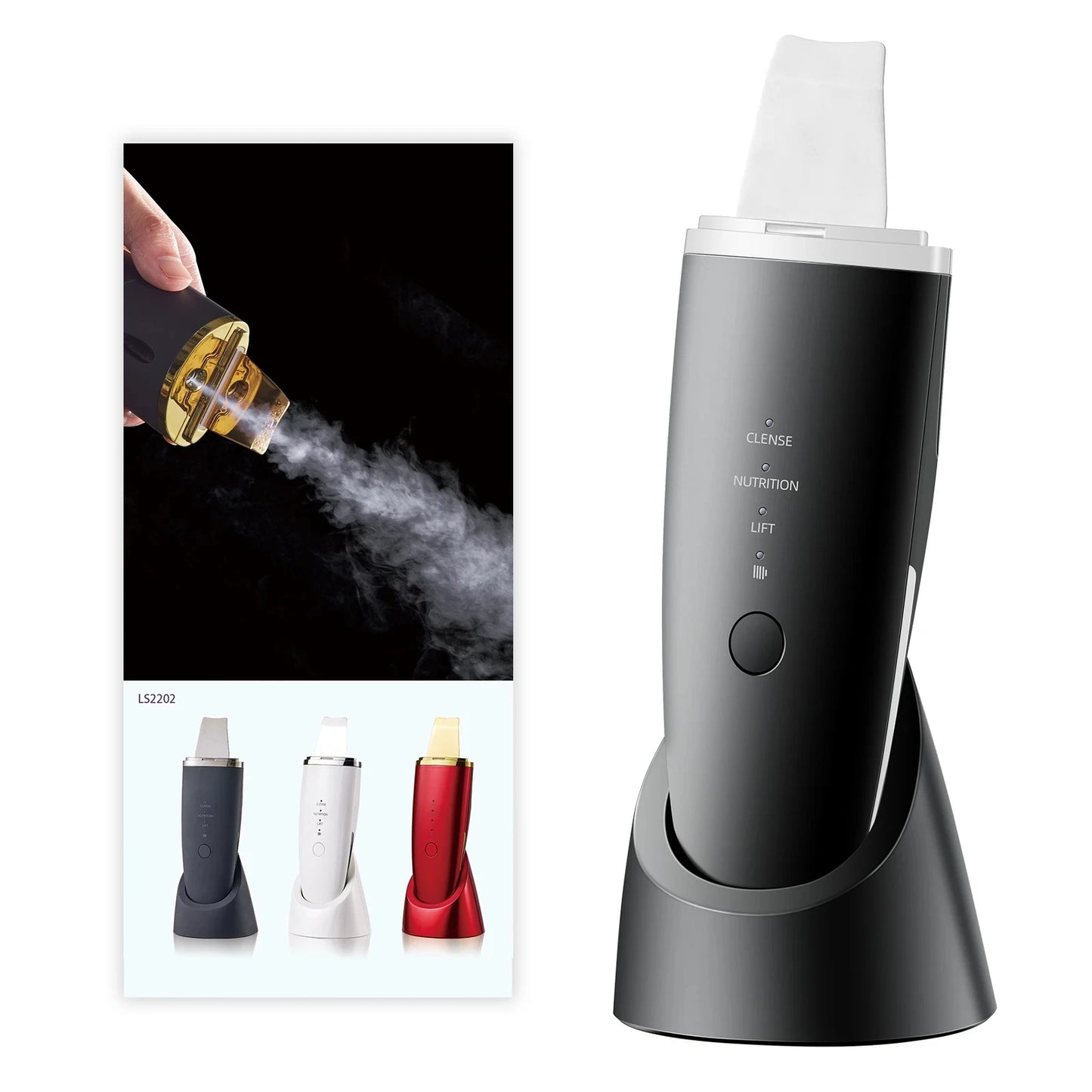 Ultrasonic Scrubber Blackhead Remover Deep Cleansing Scraper Face Exfoliator Acne Cleansing Scraper Face Lift Skincare Tools  Ve