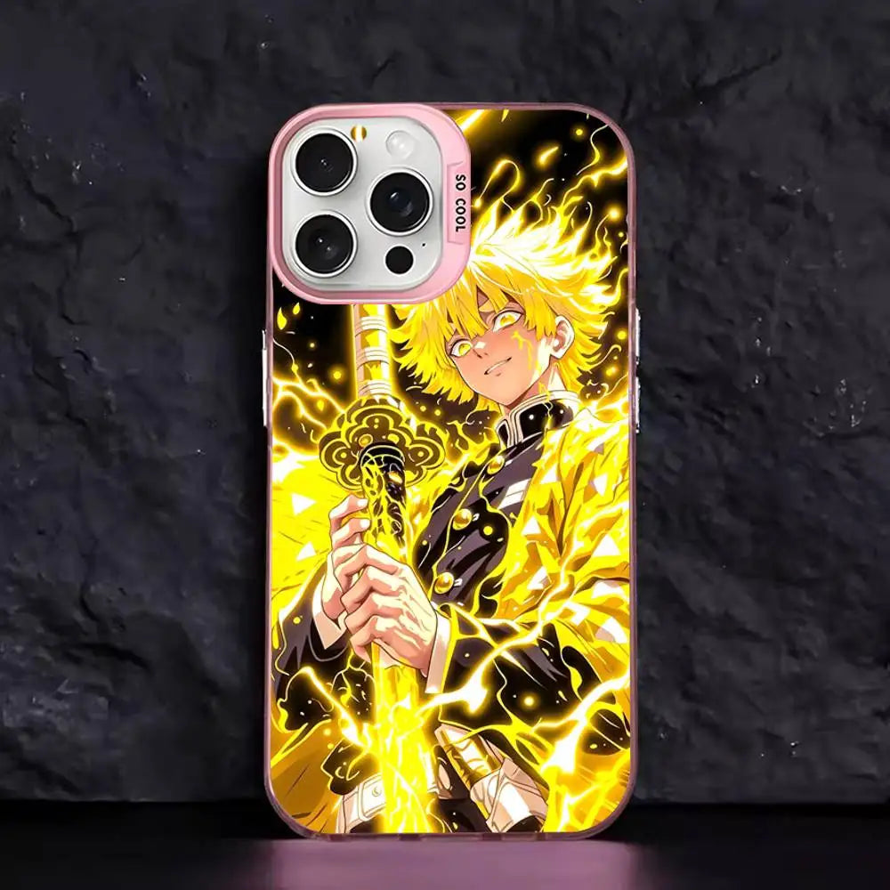 D-Demon Zenitsu S-Slayer Phone Cases For iPhone 17 16e 15 14 13 12 11 Plus Pro Max ProMax Colorful Covers