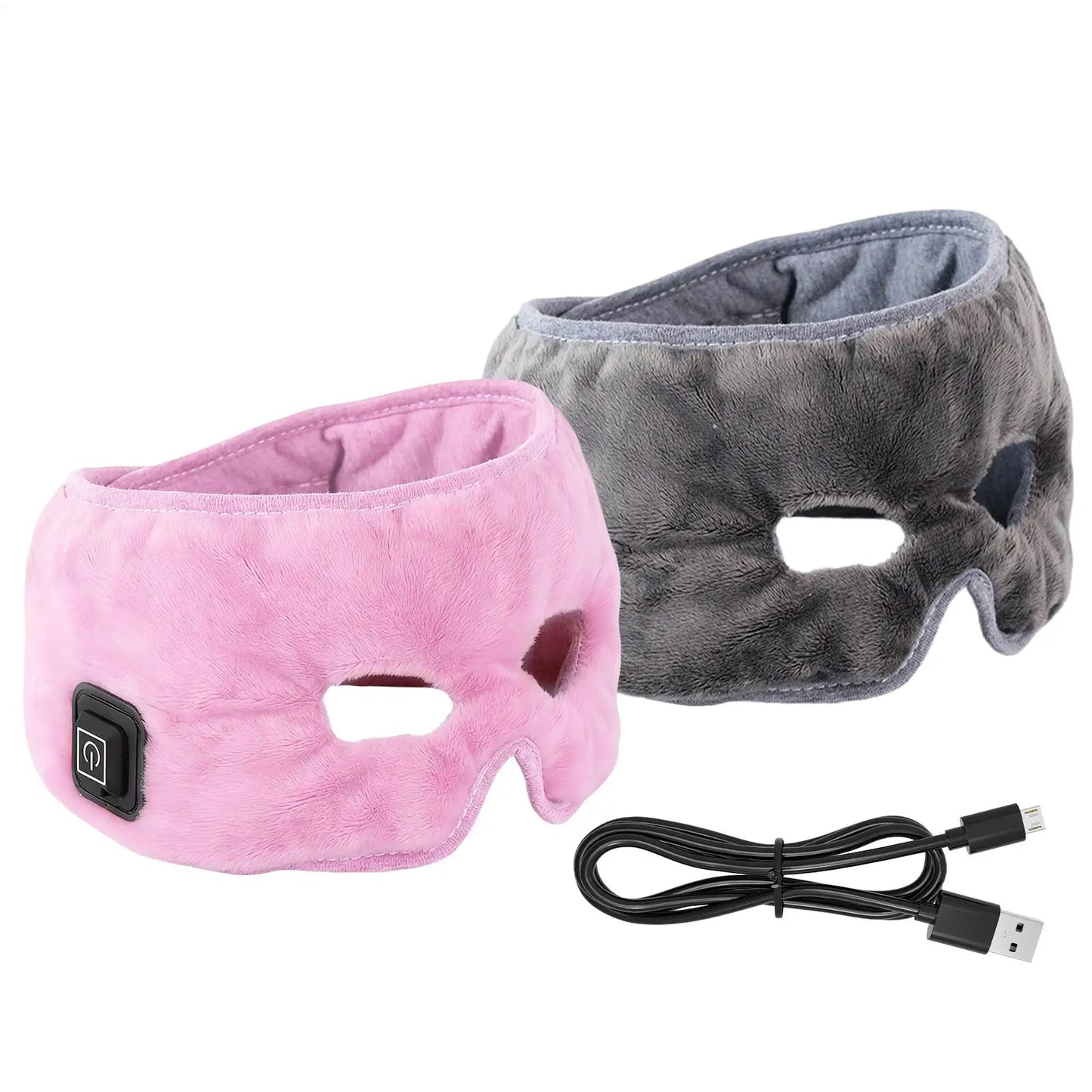 Sinus Heating Pad Adjustable Temperature USB Powered Heated Relief Mask Pain Pressure Tension Hot Compress Eye Therapy