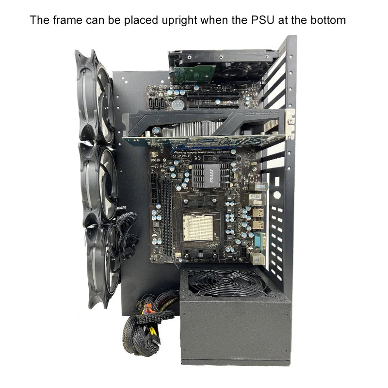 DIY PC Test Bench Open Chassis Rack for ATX/M-ATX/ITX Motherboards Solid Open Air Simple Rack DIY Computer Case Easy to Assemble
