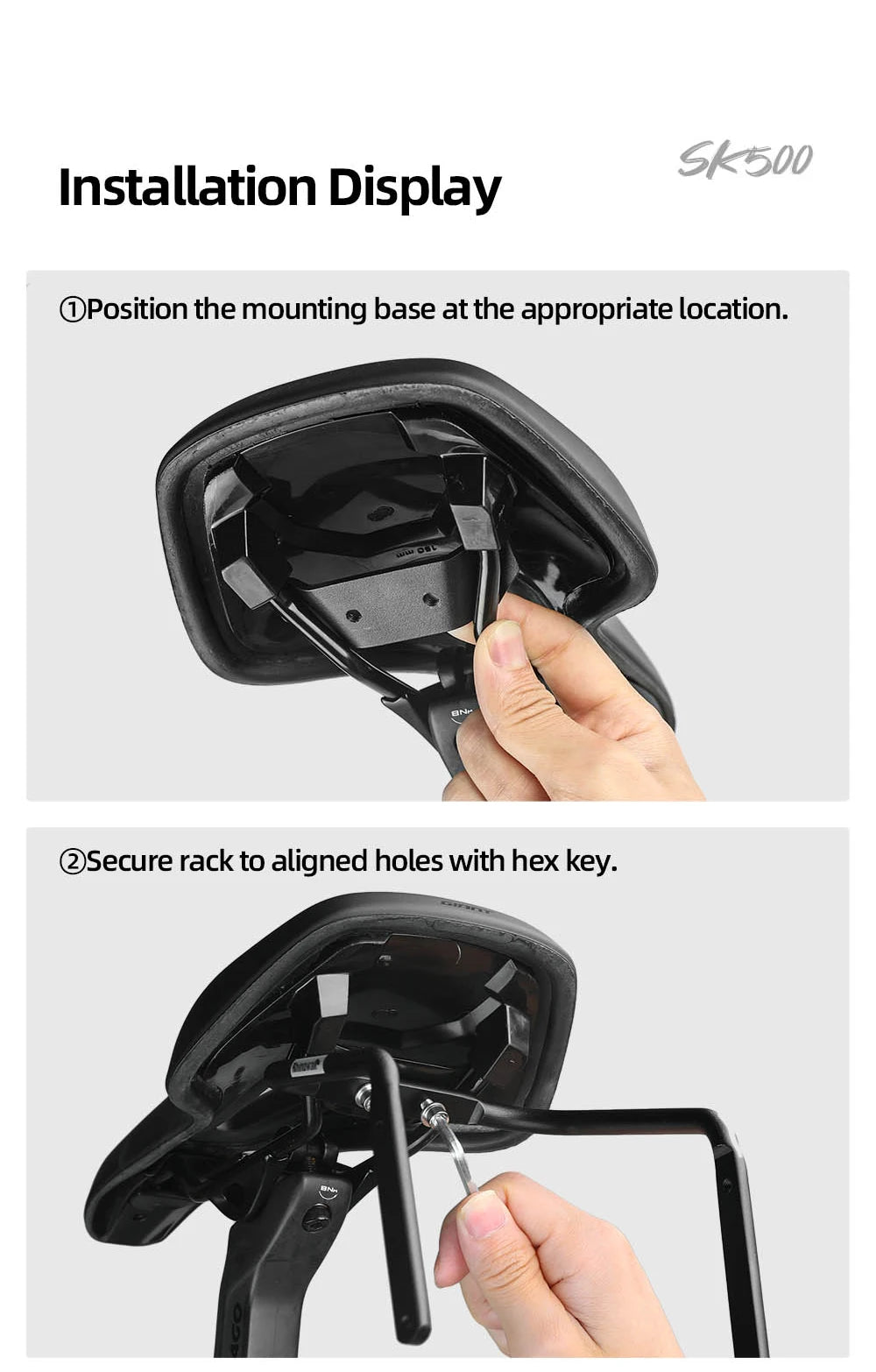Rhinowalk Bike Saddlebag + Stabilizer Set Waterproof 13L Large Capacity More Stable For MTB Road Bike Can Fit Water Bottle Cage