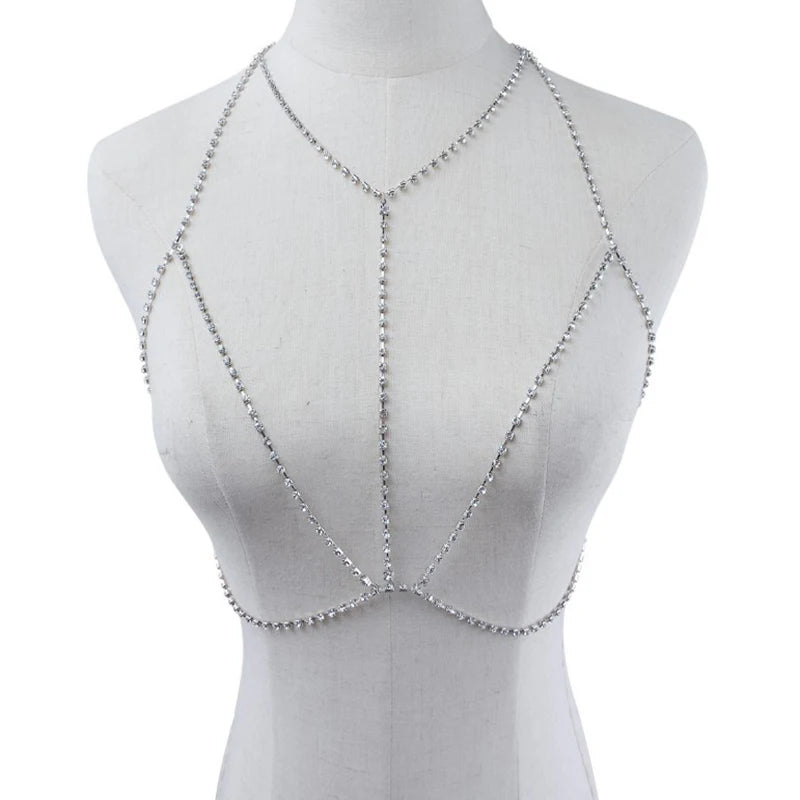 1pcs Jewelry Bust Chain Bikini Belly Chain Female Waist Chain Beach Body Chain Choker Necklace Jewelry For Women