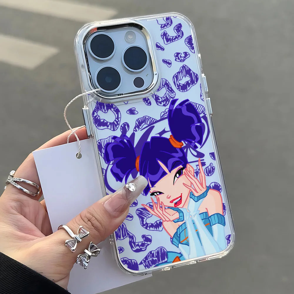W-Winx C-Club Phone Case for IPhone 17 16e 16 15 14 13 12 11 Mini Pro Max X XR XSMAX 8 7 Air Plus Transparent Soft Cover