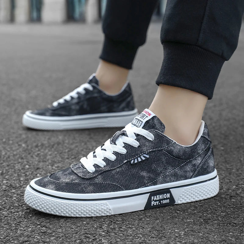 Men's canvas shoes large size fashion casual sports shoes men's platform light breathable men's outdoor running shoes