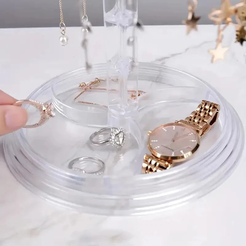 1Pc Multi-Layer Rotating Jewelry Rack, Necklace Display Stand & Bracelet Hanging Organizer, Storage Rack