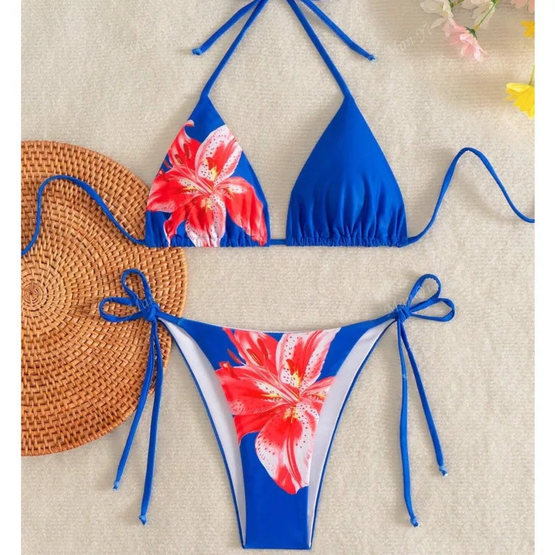 Sexy Print Bikinis Women's Swimwear Female Swimsuit For Swimming Wear Bathing Suits Brazilian Bikini Set Beachwear Pool Bather