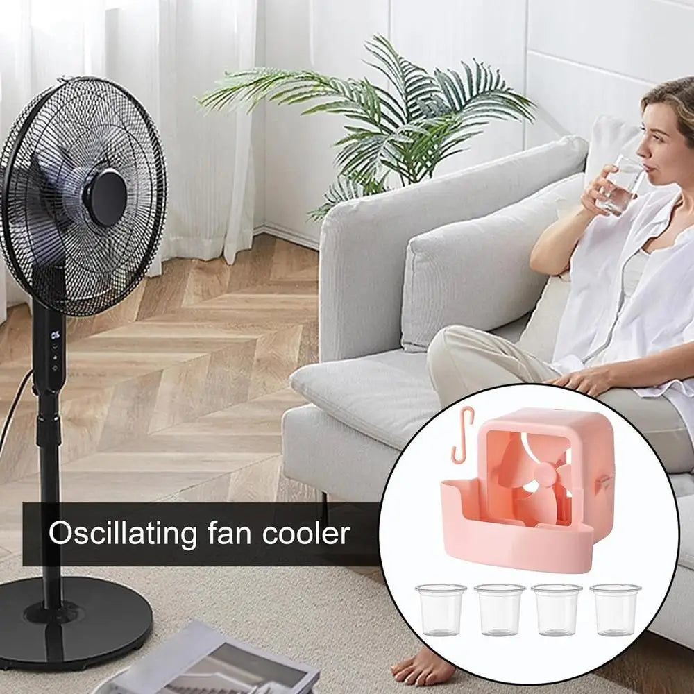 Portable Air Cooler for Summer Desk Clip-On Ice Cooling Fan, Outdoor Camping Essentials, Personal Evaporative Air Conditioner