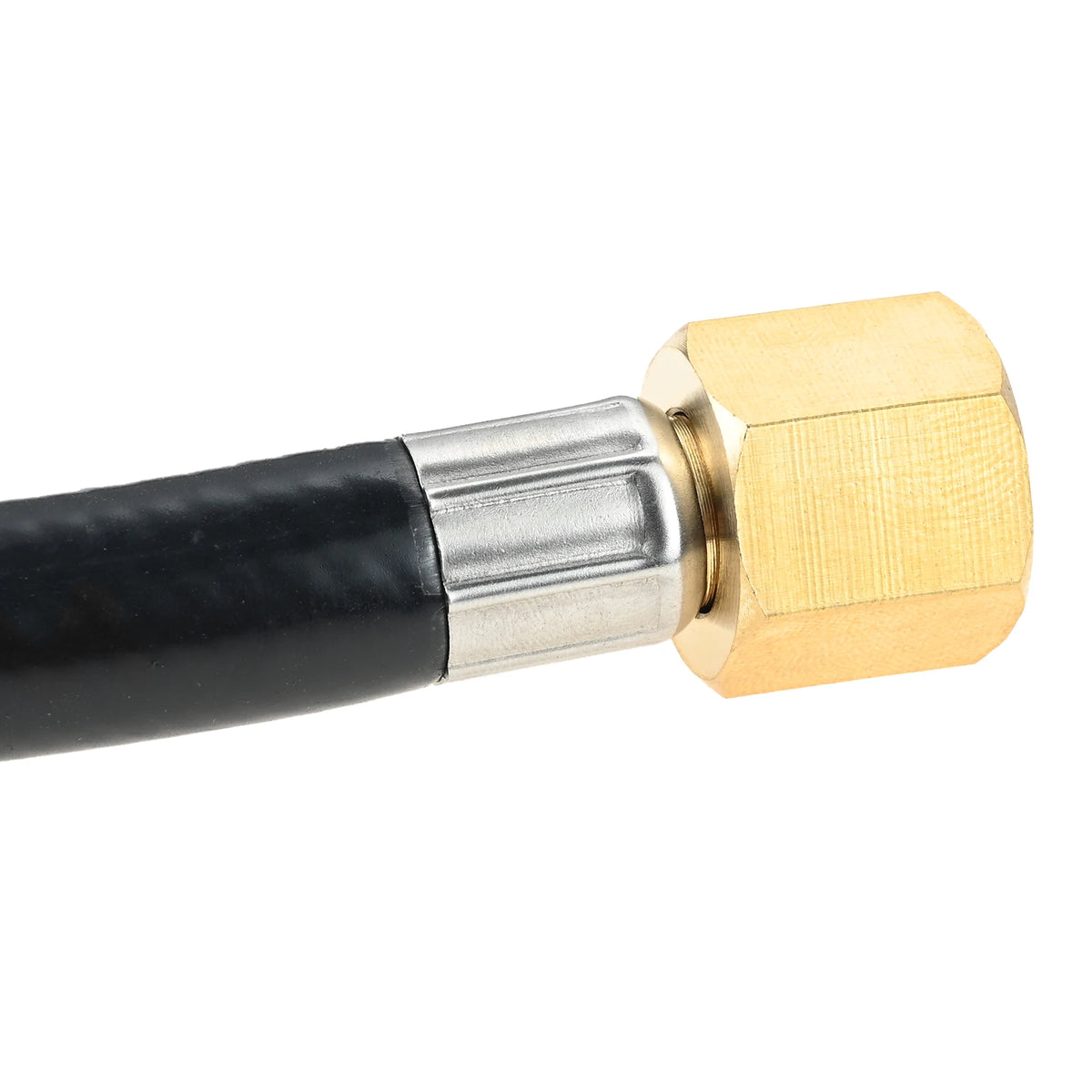5FT Propane Hose Extension RV Quick Connect Gas Line for Grill/Heater/Fire Pit with 3/8-inch Swivel Female Flare Brass Fittings