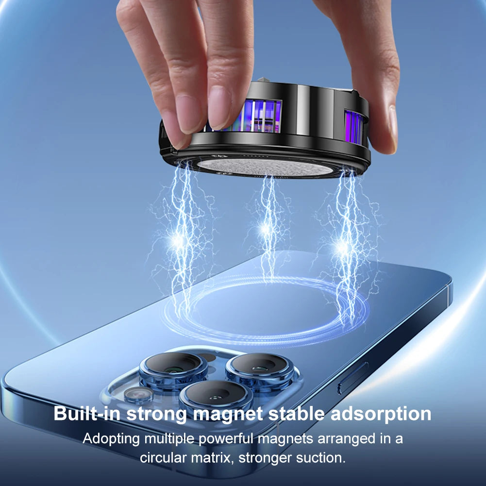 TL07 Magnetic Back-clip Phone Cooler 3 Speeds Semiconductor Cooling Fan Mobile Phone Heatsink 3 Speed Radiator for iPhone