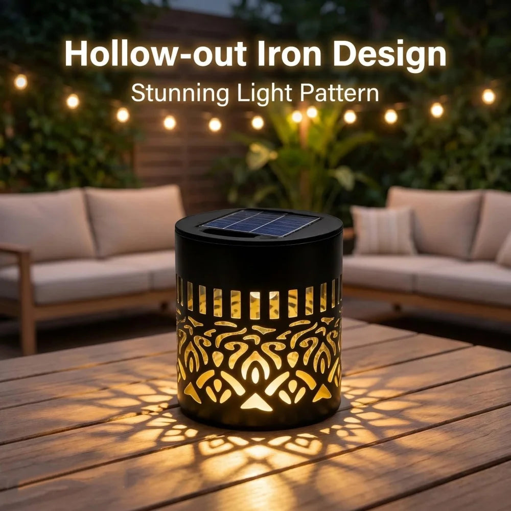 LED Solar Mandala Wall Lamp Openwork Projection Lawn Light Outdoor Garden Decorative Landscape Light for Garden Lawn Fence Porch