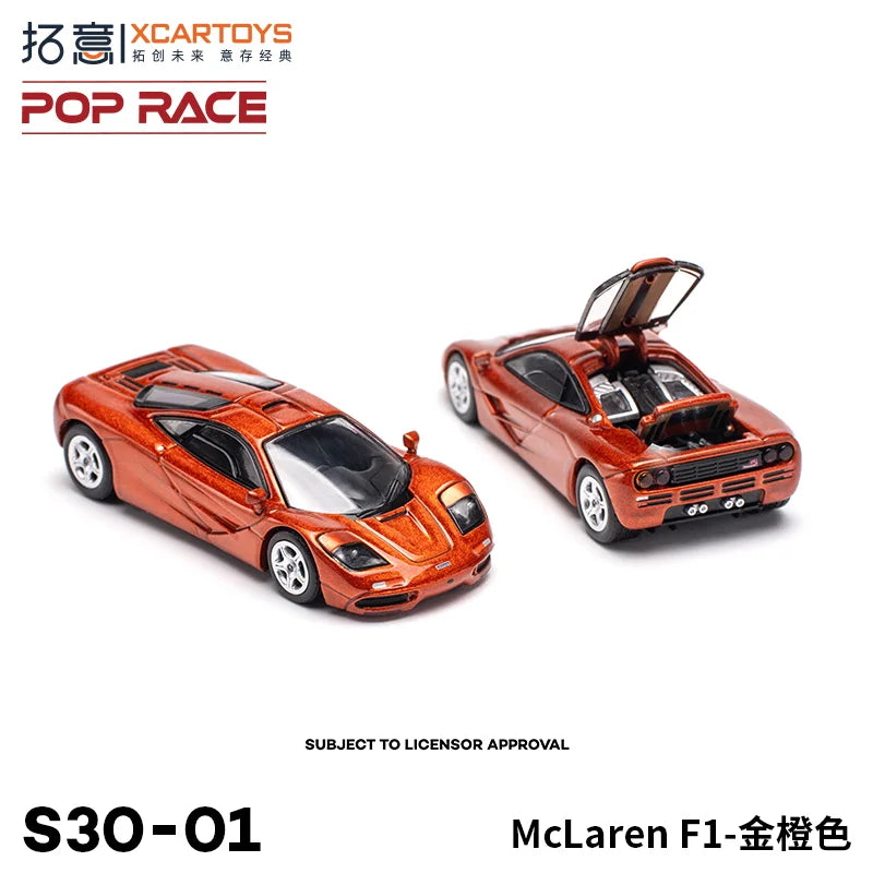 1/64 McLaren F1 openable cover S30-01 die-cast alloy car model collection ornament, boys' toy, adult decorative gift in stock.