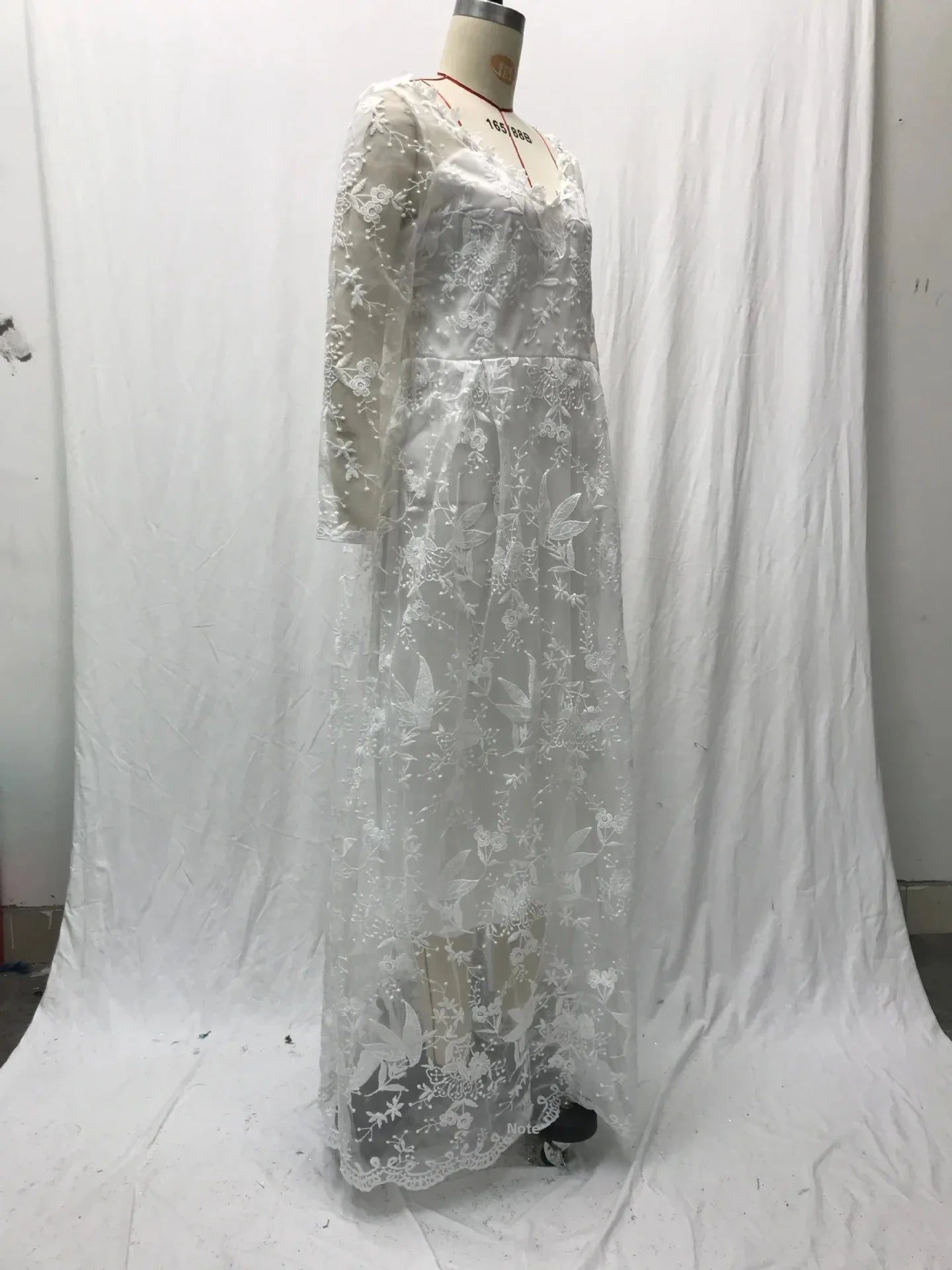 2025 New White Lace Long Sleeve One Shoulder Women's Dress Wedding Dress Evening Gown Elegant Classy Female Fashionable
