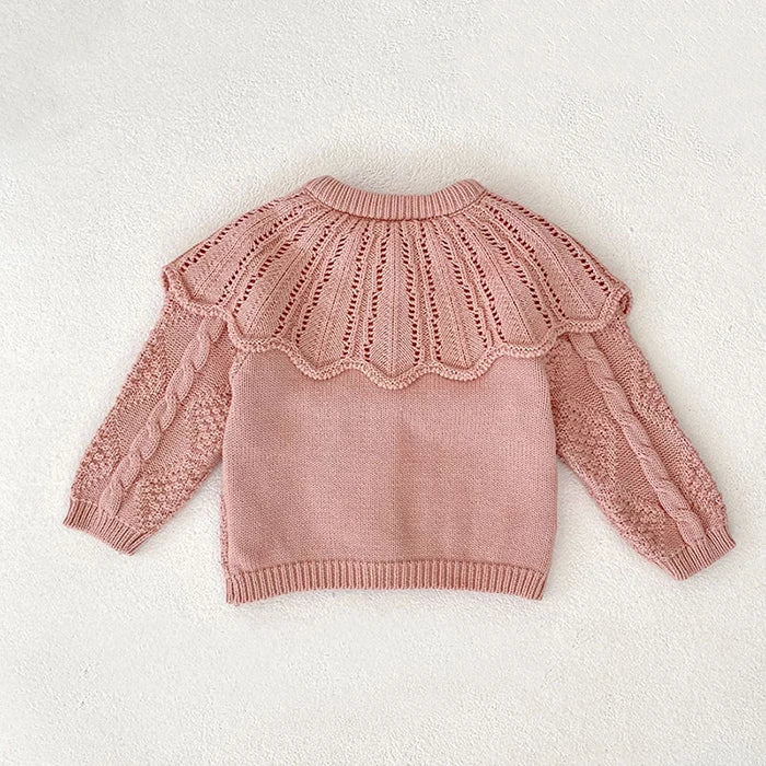 2025 New Autumn 0-3Yrs Newborn Baby Girls Sweater Coat Infant Baby Girls Knitting Cardigan Sweater Long Sleeve Cardigan Coat