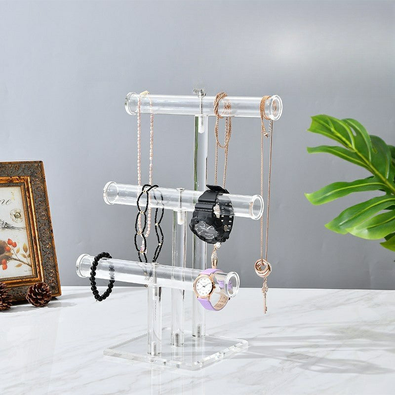 Clear Acrylic Bracelet Holder Stand Jewelry Display Organizer Shelf for Necklaces and Bracelets  Jewelry Packaging & Display
