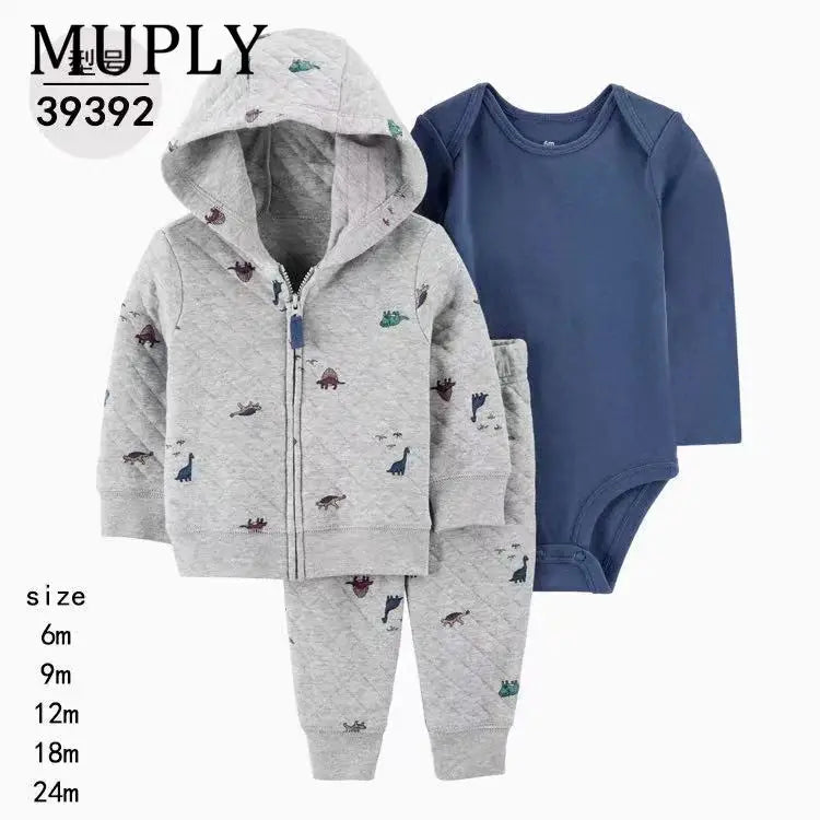 3-piece Suit Summer Baby Clothes Sets Baby Short Sleeve Shorts Cover Clothes Cute Girls Bebe Children Cotton 100% Clothing 6-24M