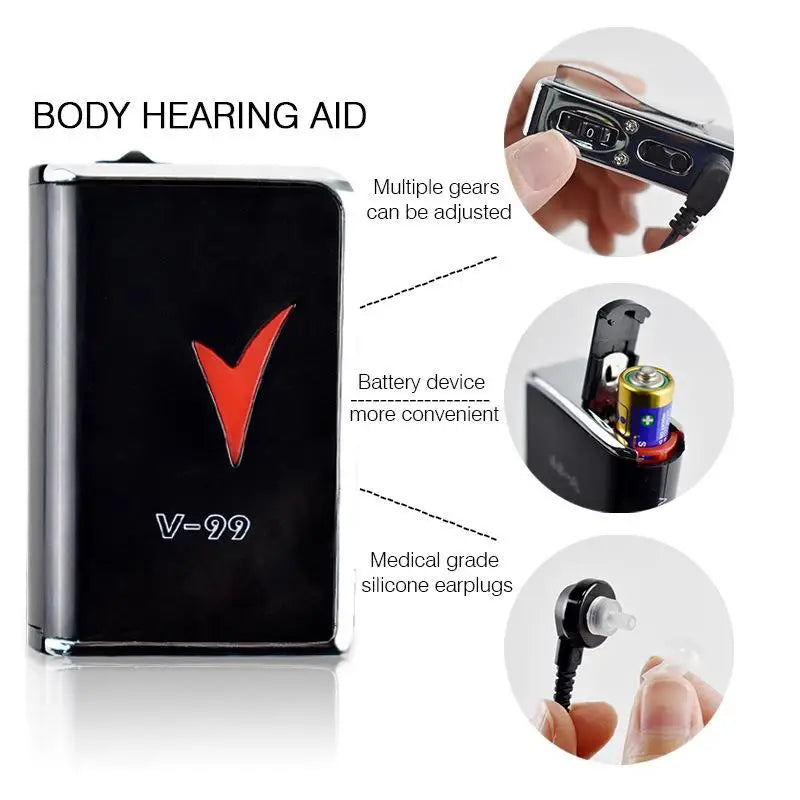 Mini Invisible Ear Hearing Aids With Noise Cancelling And Speech Enhancement Rechargeable For Adult Elderly Seniors Watching TV