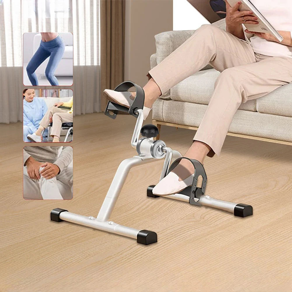 Portable Pedal Exerciser Mini Exercise Bike Adjustable Resistance Foot Peddler Machine Non Slip for Indoor Leg Rehabilitation