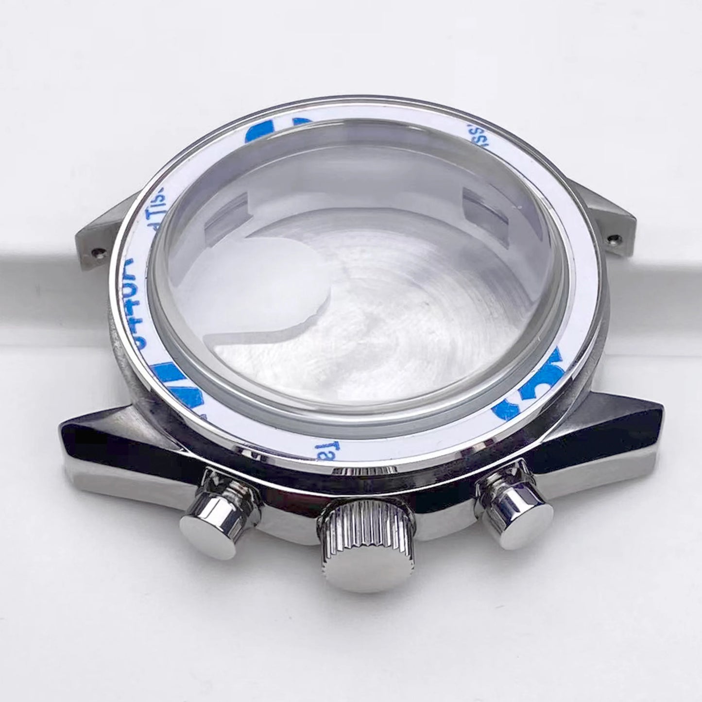 VK63 High Quality 39.7mm Case moonswatch metal case chronograph case Fit Vk63 movement Accessories vk63 Watch Box