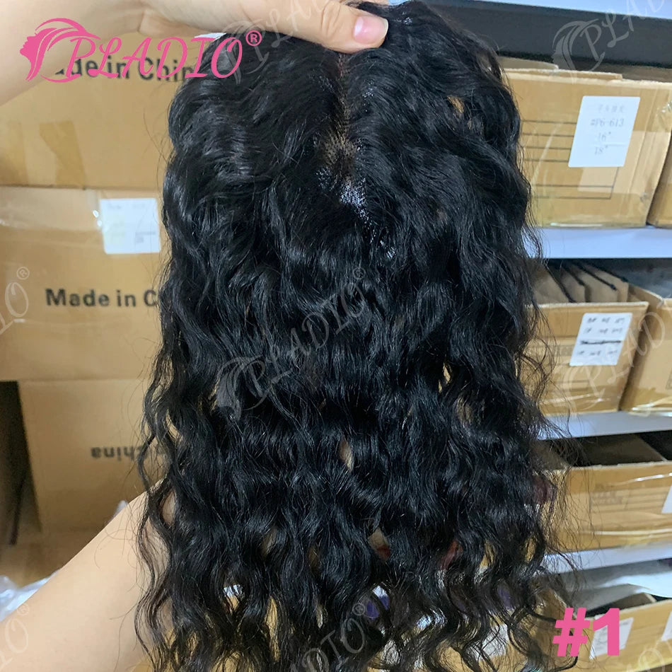 Real Human Hair Toppers for Women Clip In Curly 9x14cm 12 Inch Natural Black Breathable Mesh Base for Thinning Hair Add Volume