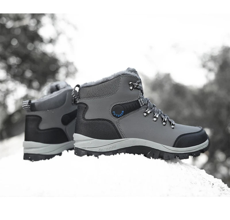 Winter Large Size Plus Velvet Thickened Warm Snow Boots Outdoor Men's High-Top Northeast Cotton Boots Comfortable And Casual