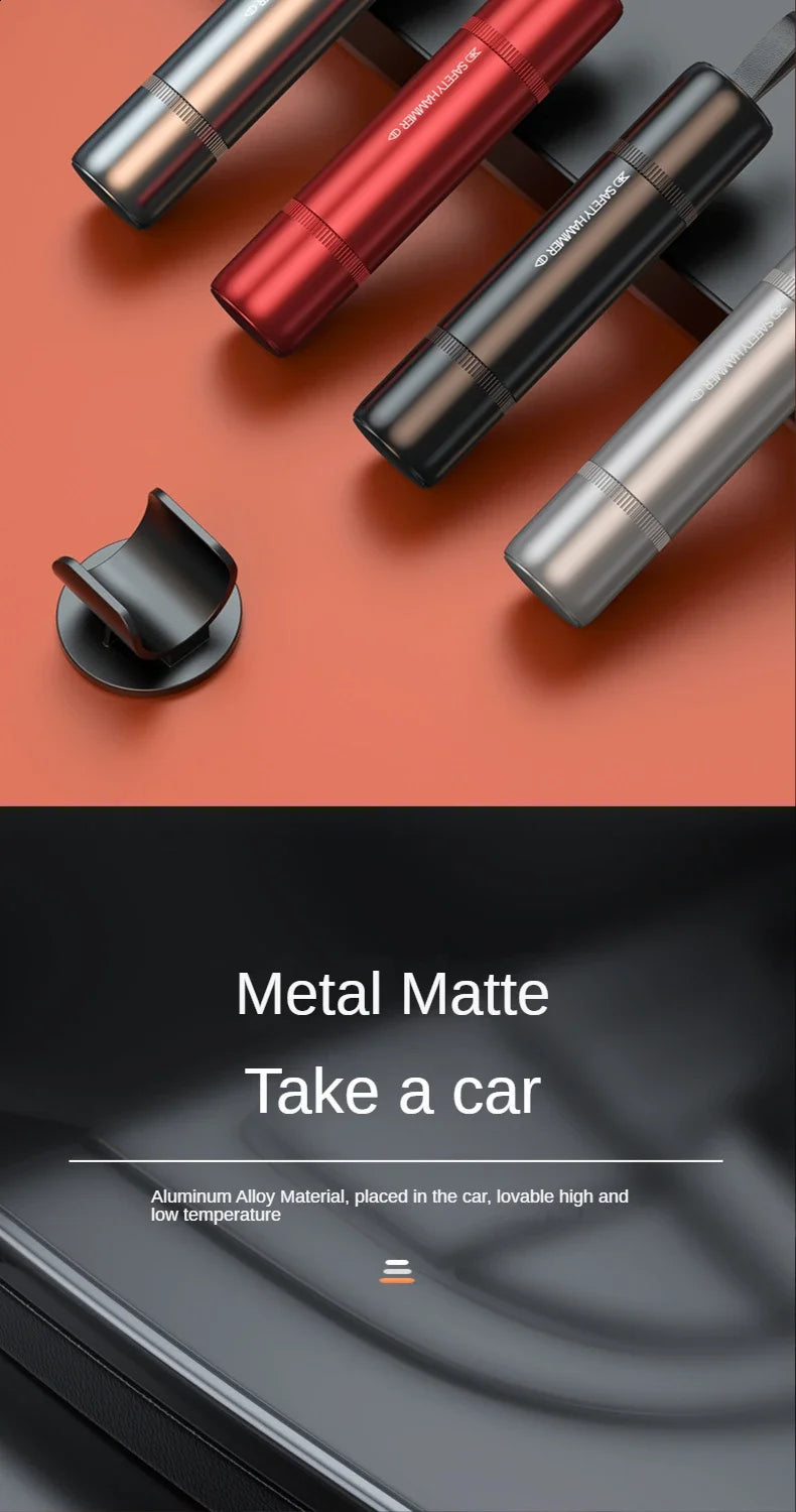 2 In 1 Car Safety Hammer Emergency Glass Breaker Cut The Seat Belt  High Hardness Tungsten Steel Rescue Tool Auto Accessories
