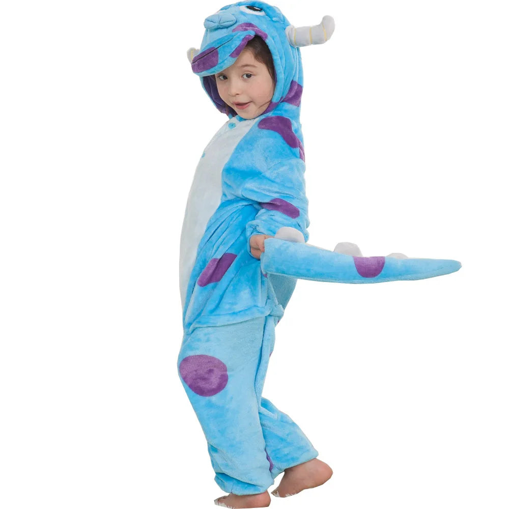 New Winter Unicorn Pajamas For Children Kigurumi Animal Pyjamas Kids Panda Onesie Boys Girls Sleepwear Dinosaur Jumpsuit