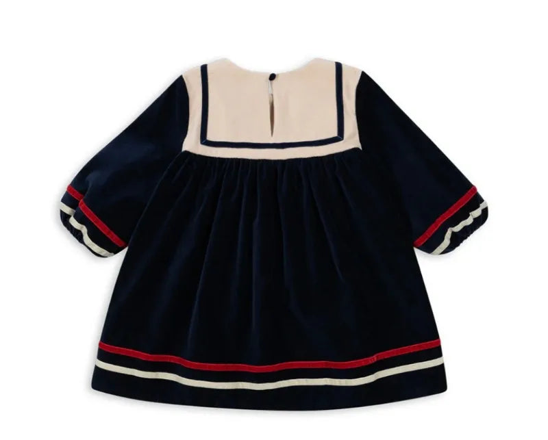 Autumn Winter Kids Christmas Dresses KS 2024 Velvet Bow Girl Princess Dress Baby Jumpsuit New Year Party Children's Clothing