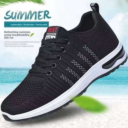 Men's Sport Shoes New Lightweight Comfortable Fashionable Casual Running Shoes Suitable for Youth Thick Bottom Running Style