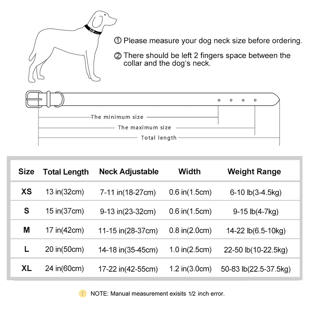 Personalized Dog Collar PU Leather Dog ID Collars Free Engraved Nameplate Adjustable For Small Medium Large Dogs Pitbull