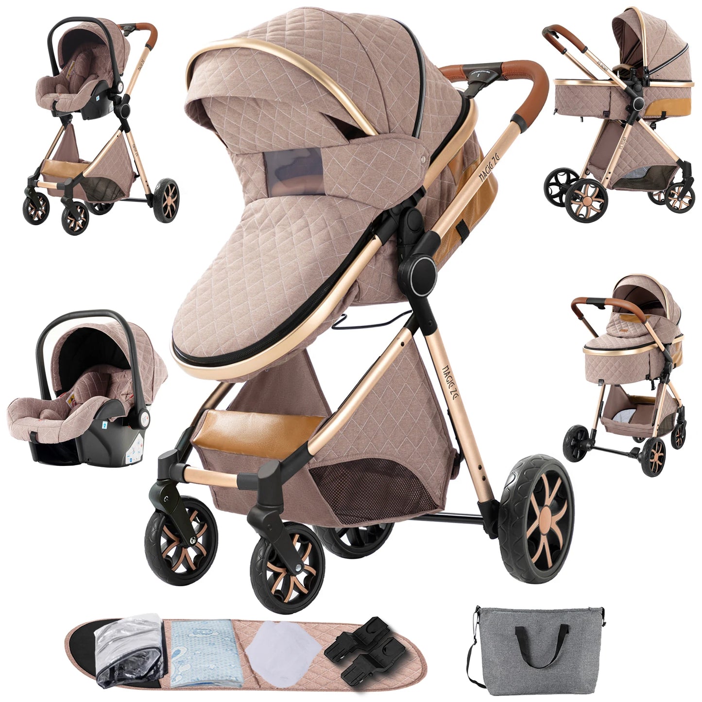 Baby stroller 3 in 1 for newborn Lightweight baby stroller cars for child car seat compact baby stroller foldable baby stroller
