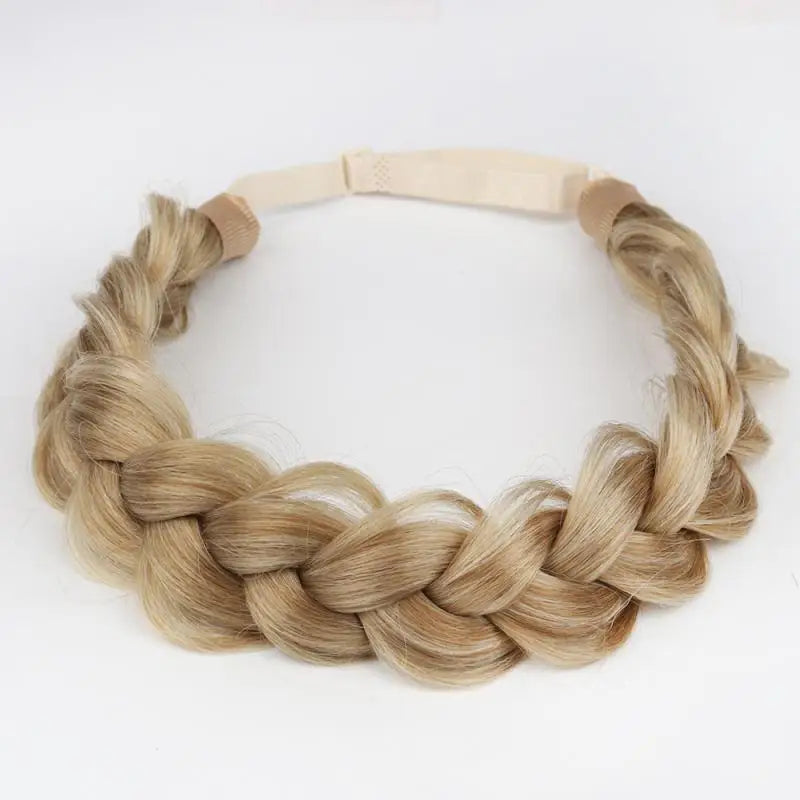 1 Pcs Synthetic Premium Adjustable Handmade Wig Braided Elastic Band Hair Fashion Braiding Hair Headband Headwear For Women
