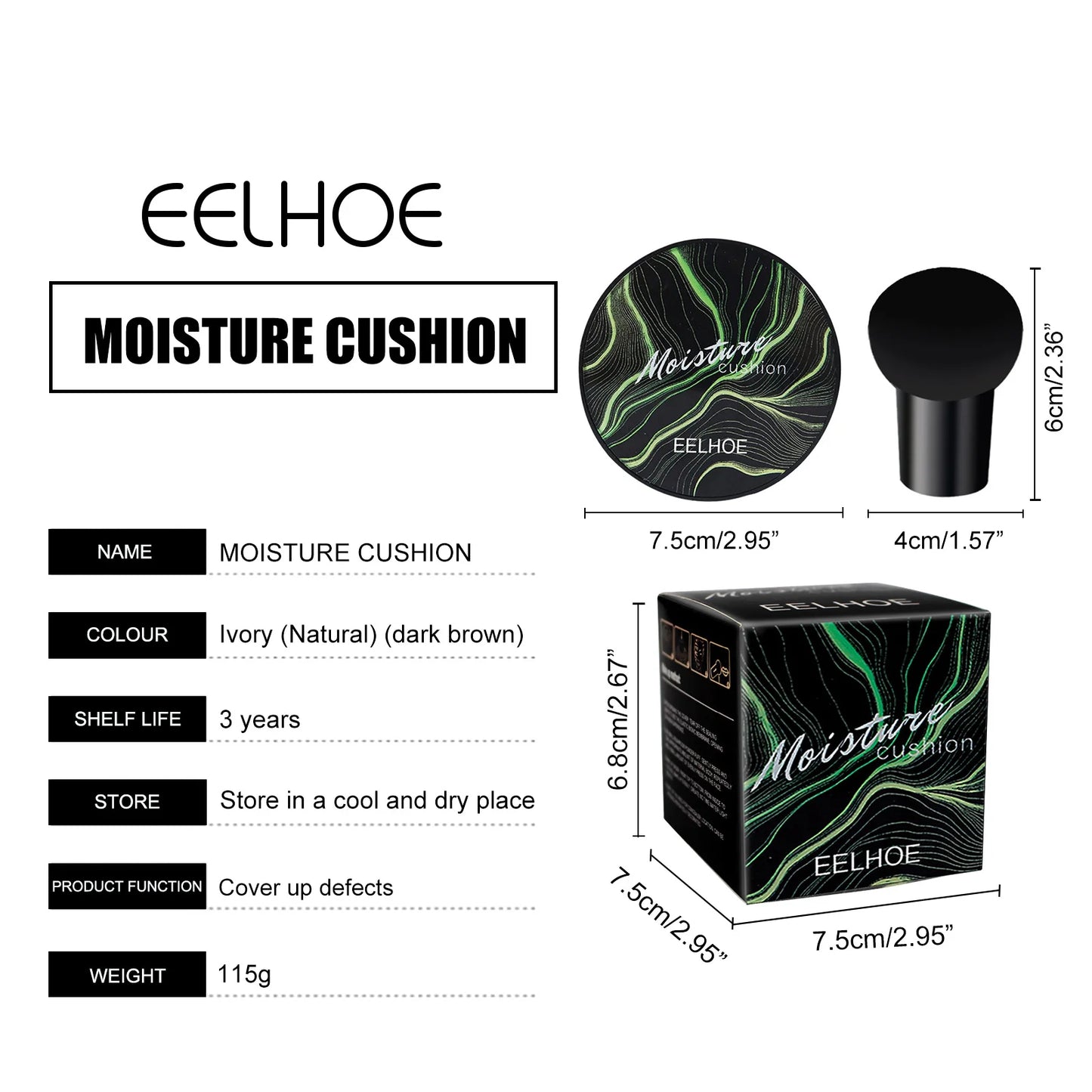 Mushroom Head Magic Air Cushion BB Cream Foundation Waterproof Foundation Base Concealer Cream Women Korean Makeup Product